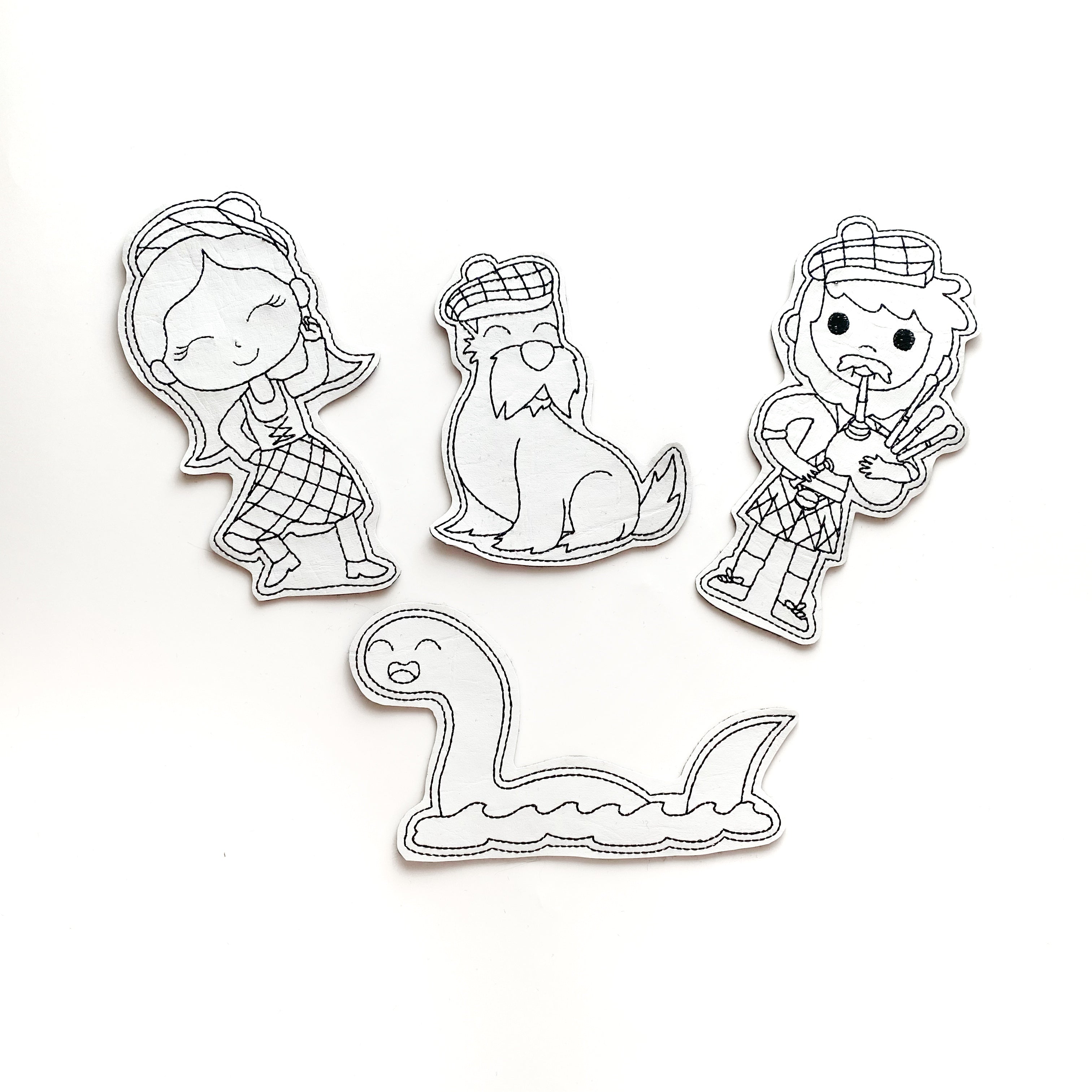 Scottish coloring dolls
